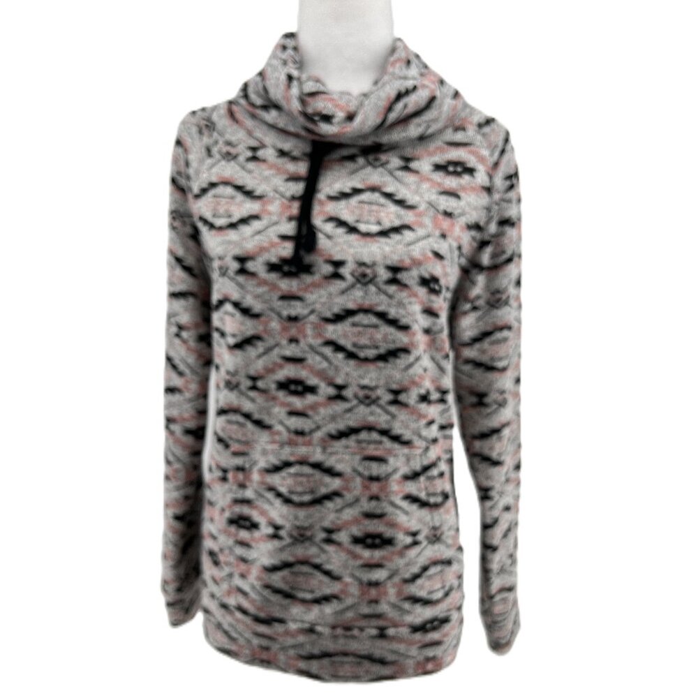 Derek Heart Aztec Cowl Neck Sweater size M  comfy cozy